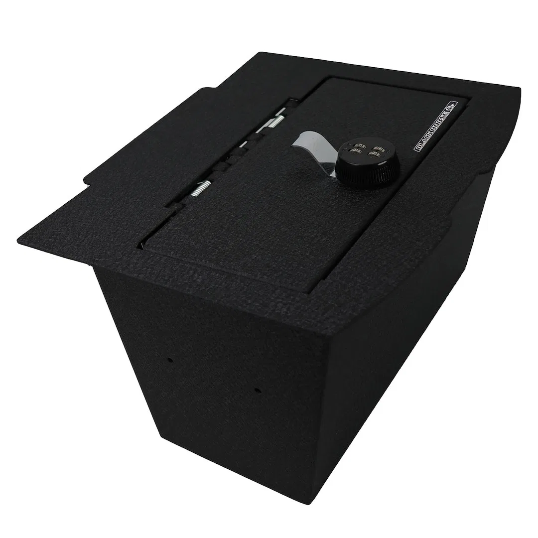 ASDR02 – BLACK HORSE Console Security Insert, With 4 Digit Combination Lock Powder Coat Black Steel
